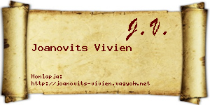 Joanovits Vivien névjegykártya